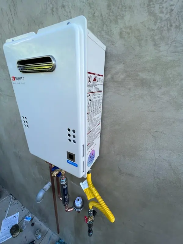 Tankless water heater installation for Killinger homes